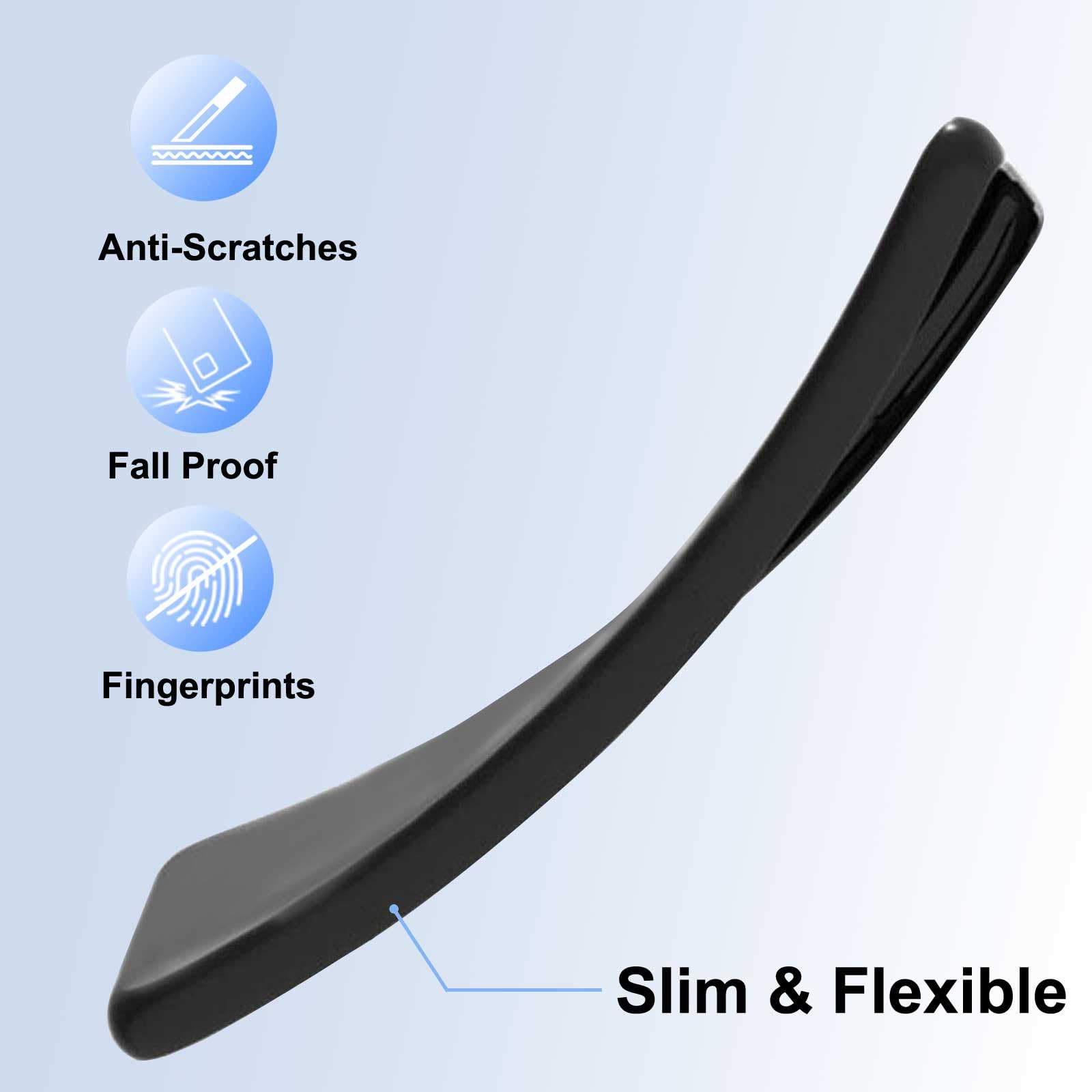 TECHTA Coque Avec Verre Trempé Compatible Avec Honor 400 Smart 5G Etui,Noir Souple Housse Avec Film Ecran - Téléphonie