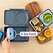 Omie OmieBox UP bento Box for Kids | Insulated Lunch Box | Leak Proof Vacuum Insulated Thermal Food jar | Cooler ice Pack | 2 Compartments (Graphite)