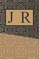 J R: Art Deco Initials J R Monogram Notebook, J R Monogrammed Journal Gift 1678471968 Book Cover