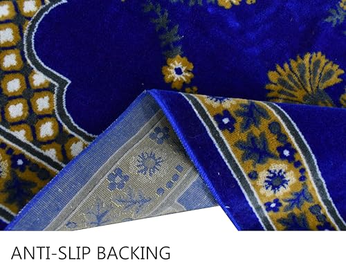 Image of Janamaz Prayer Mat - Turkey Soft Velvet Namaz Mat | Premium Aasan for Daily Salah, Janimaz Namaz, Comfortable & Durable Prayer Mat | 44x27 Inch, (15)
