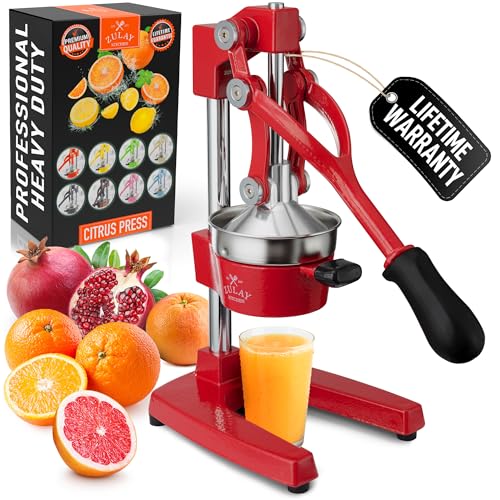 Image of Zulay Kitchen Cast Iron Juicer - Heavy Duty Manual Juicer with Detachable Strainers for Easy Cleaning, Orange Juice Press for Citrus Fruits, Perfect for Bartenders, Juice Lovers & Health Enthusiasts
