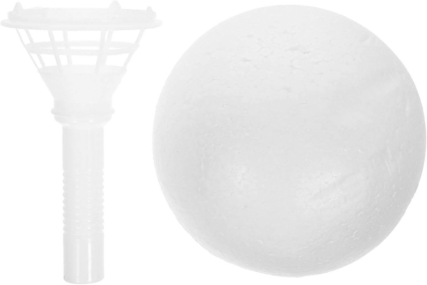 HOMSFOU Bridal Bouquet Holder Foam Flower Holder 8.46 Inch Large Foam Bouquet Handle for Wedding Floral Arrangements and DIY Decorations