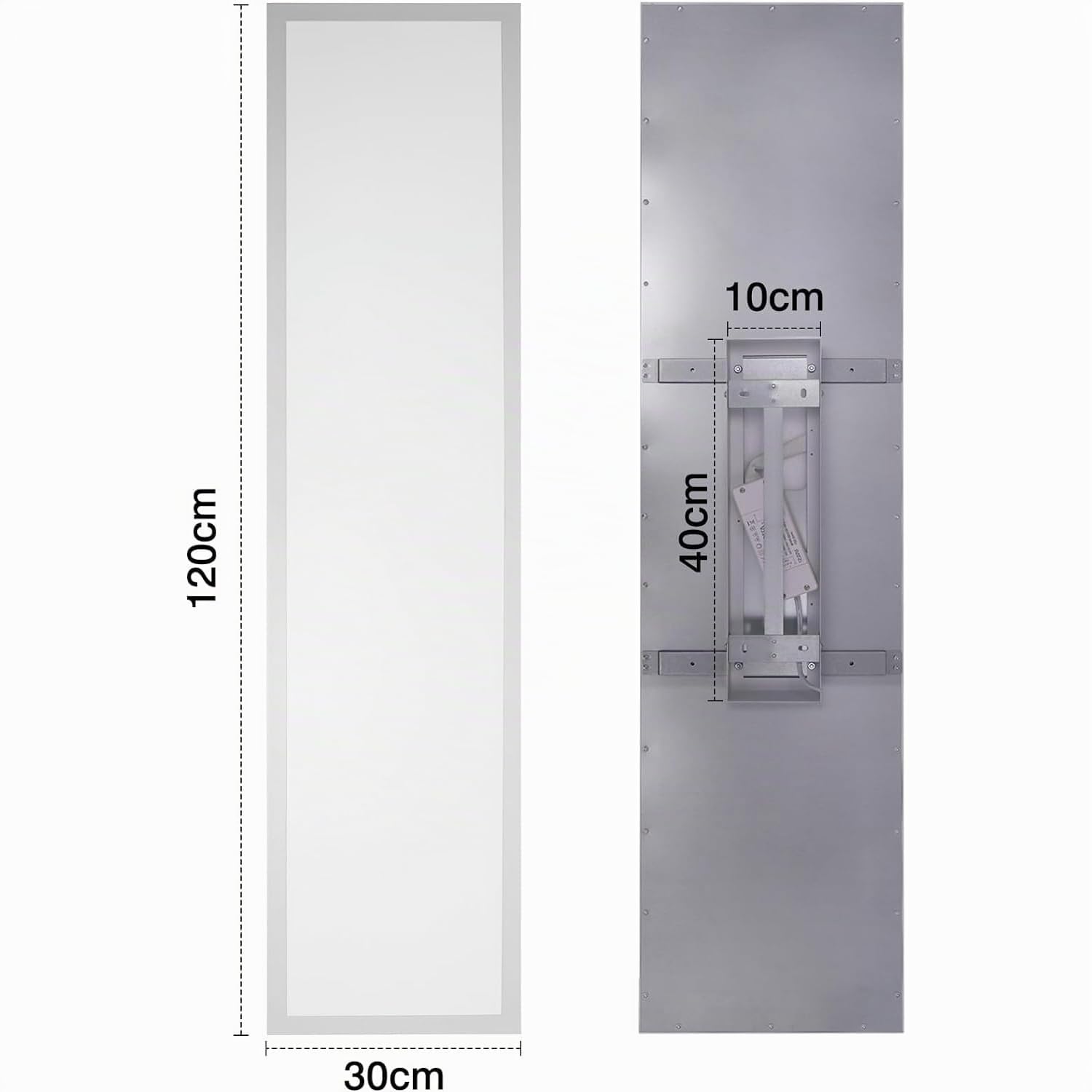 Dimmbar LED Deckenleuchte Panel 120x30 cm mit Fernbedienung, 2 Stück, 40W 3200LM Deckenlampe Starkes Licht, Warm/Natur/Kalt Weiß Licht Ultra Dünne Flach Beleuchtung für Büro Werkstatt Wohnzimmer