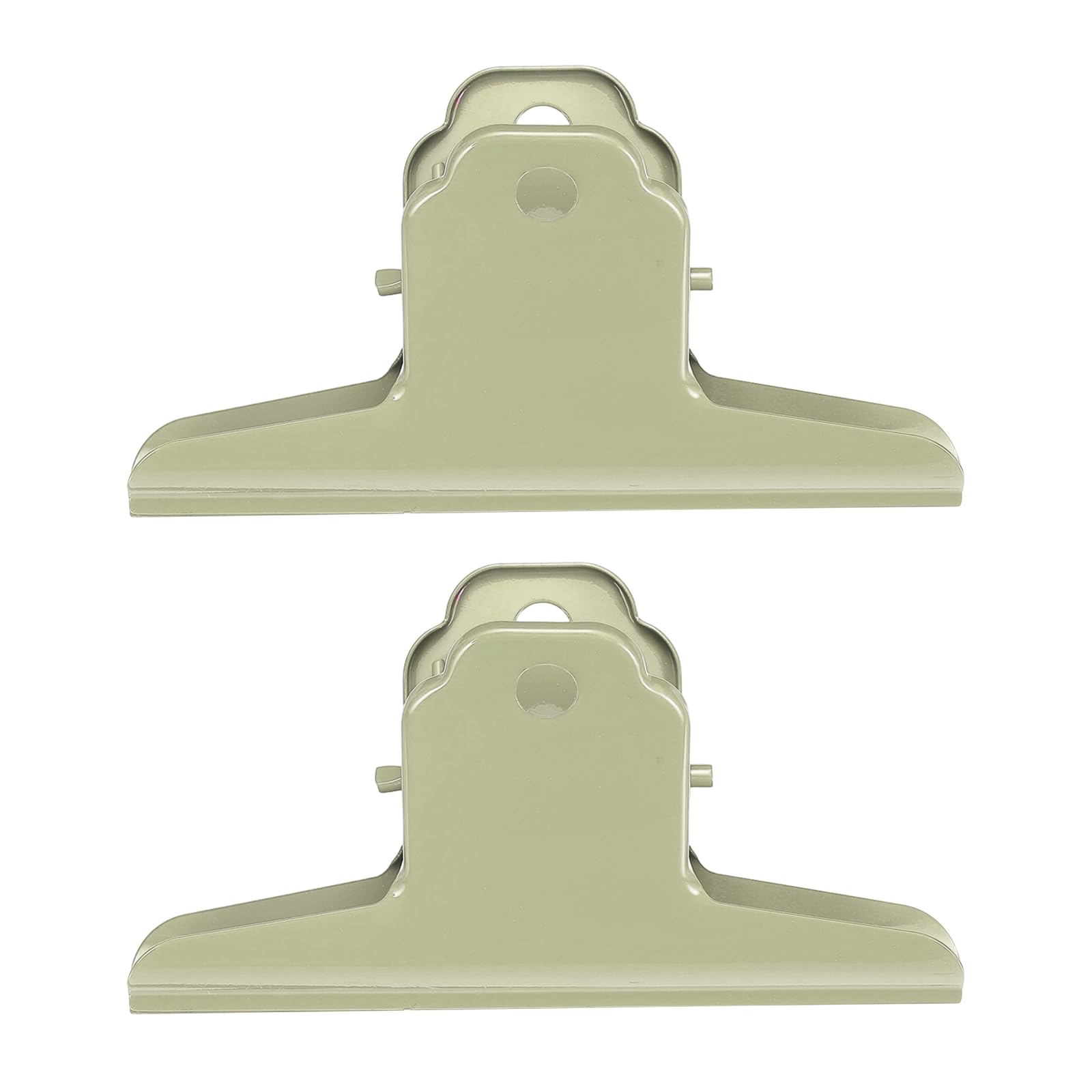 PATIKIL 2Pcs Extra Large Binder Clips, 3.9" Metal Chip Clips Paper Clamps Hinge Clamp for DIY Crafts, Paintings, Drawings, Photos, Snacks, Foods Home Office Supplies, Gray