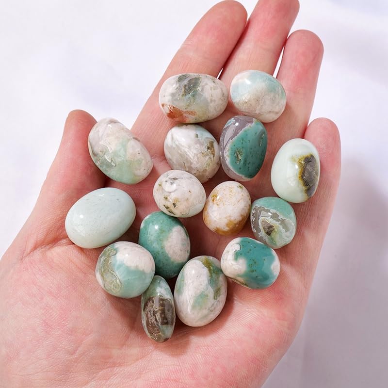Kamienie i kryształy naturalny kryształowy kamień, zielony kamień agatowy, kryształowy kamień... kryształy (1,5-2 cm/500 g)
