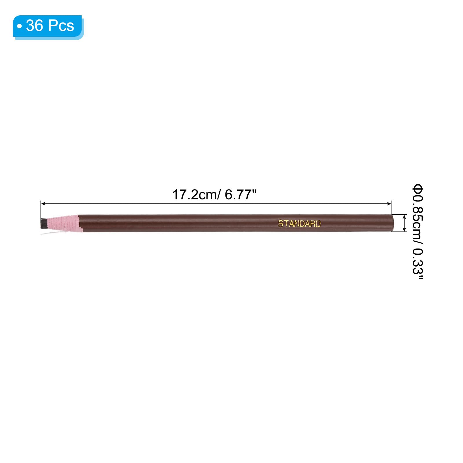 PATIKIL Peel-Off China Markers, 36 Pack Grease Wax Pencils Wood for Glass Garments Drawing Film Paper Vinyl Metal, Brown - Image 2