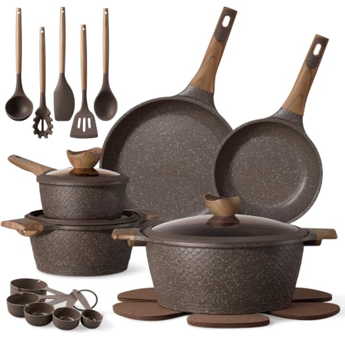 CAROTE 23 Pcs Pots and Pans Set Non Stick, Kitchen Cookware Set