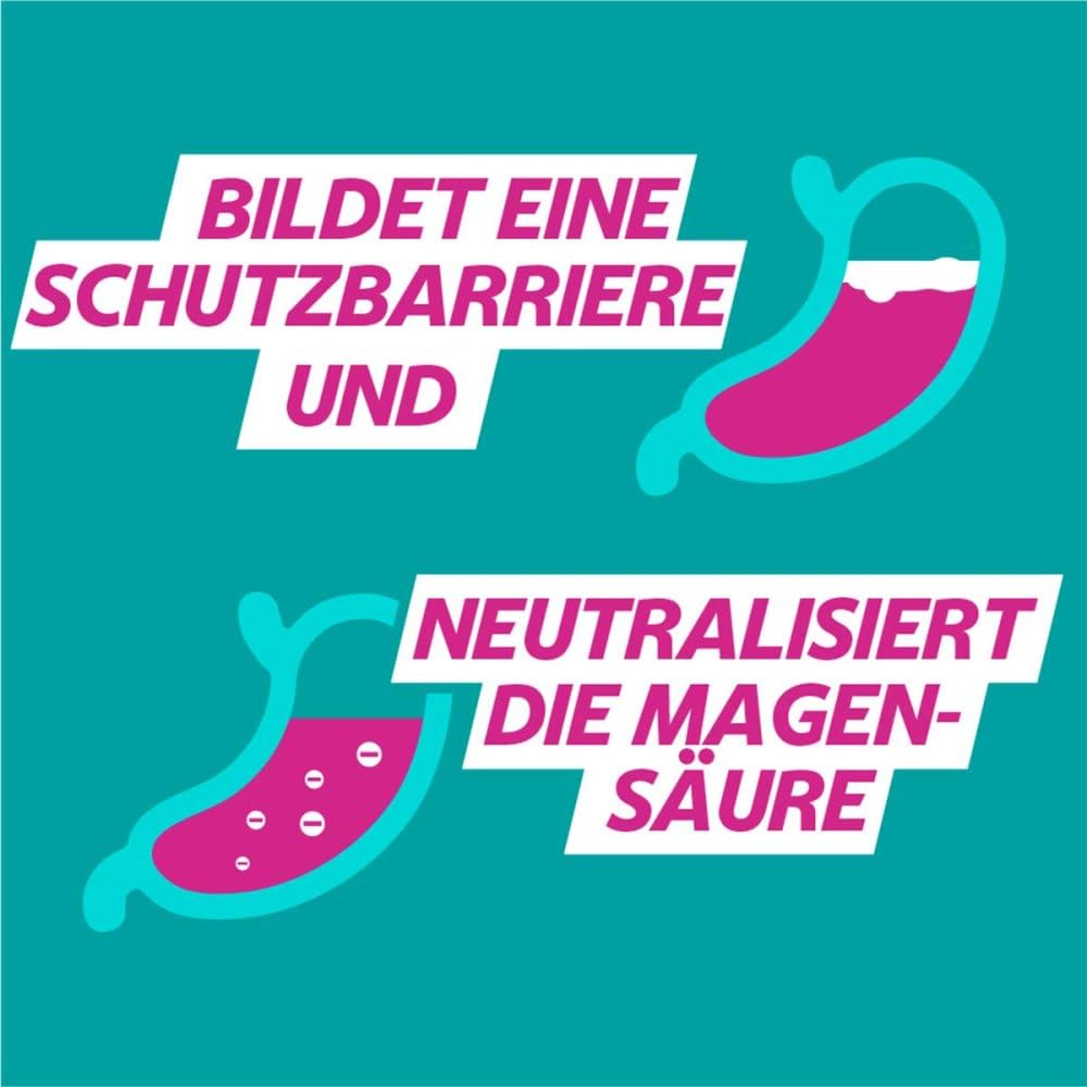 GAVISCON Dual 250 mg / 106,5 mg / 187,5 mg Kautabletten – Bei Sodbrennen und Magendruck – Wirkt bis zu 4 Stunden – Packung mit 48 Tabletten
