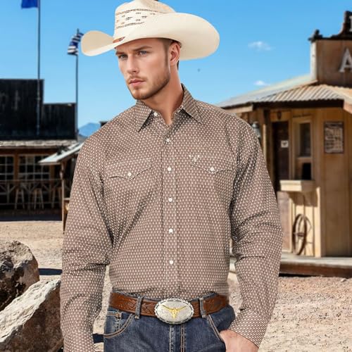 Country Genuine Leather Belt – 1.5" Embossed Strap, Western Cowboy Style4