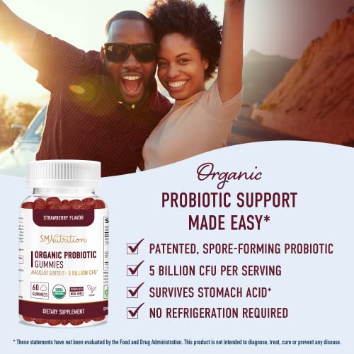 Adult-Probiotic-Gummies-5-Billion-CFU-Adult-Gummy-Probiotics-for-Digestive-Health-Immune-Support-Hardy-Bacillus-Subtilis-Strain-Strawberry-Flavor-Gluten-Free-Vegetarian-60-Gummies