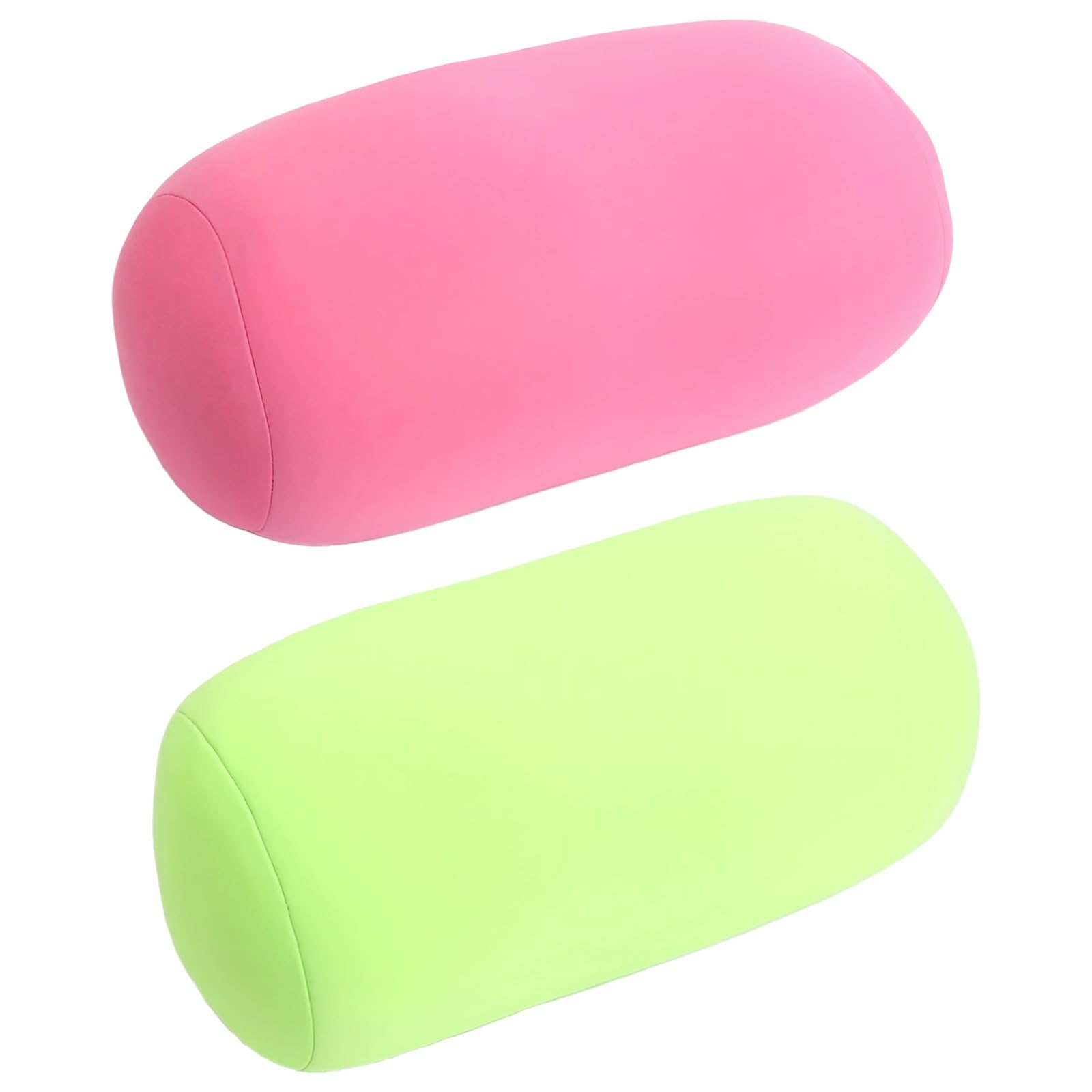Zestaw poduszek pod kark, 11.8 in / 30 cm, okrągła poduszka do drzemki z elastyczną poszewką w jednolitym kolorze, wszechstronna, do domu, samochodu, biura, 2 szt