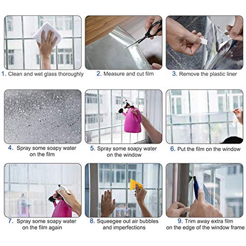 Película de seguridad y protección para ventanas Queenbox 20in x 10ft miniatura 2