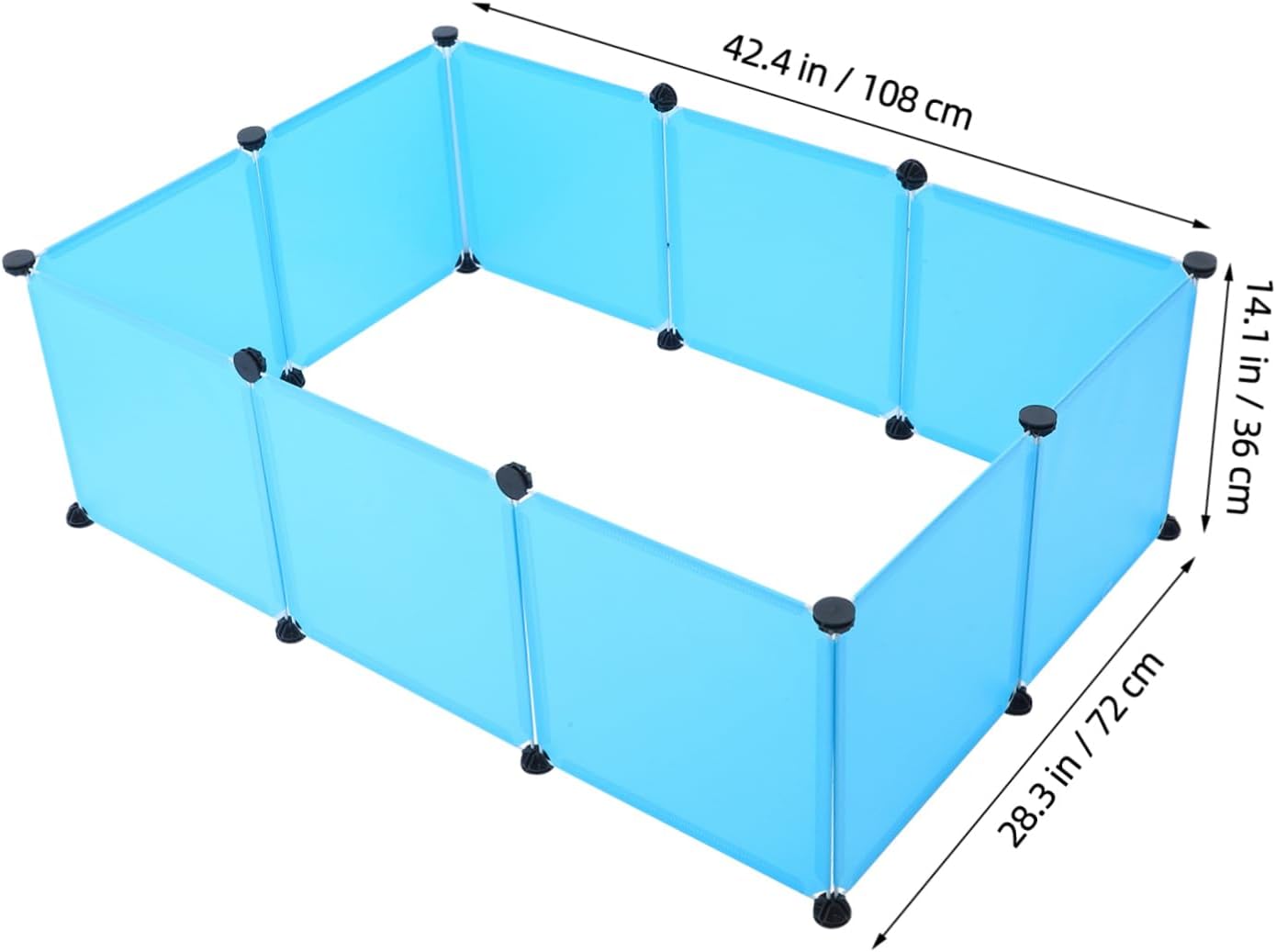 HANABASS 1set Portable Small Animal Playpen Brooder Box for Chicks Easy Assembly Panel Detachable Design for Use