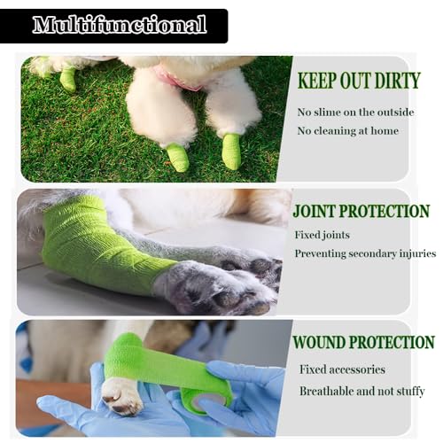 ANAMPION Selbstklebender Verband 9Rollen, 7.5cmx4.5m Non-Woven Selbsthaftende Bandage für Mensch und Tier, Flexibel Elastische Binde für Sport,Haustiere (Blau)