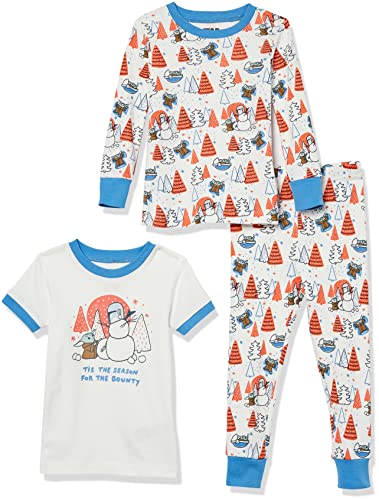 Amazon Essentials Disney | Marvel | Star Wars Set di Pigiama da Notte Attillati in Cotone Bambini e Ragazzi, 3-Piece...