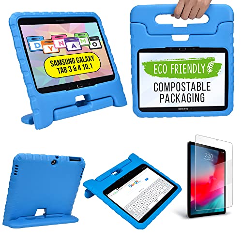 Cooper Dynamo [Rugged Kids Case] Protective Case For Samsung Galaxy Tab 4 10.1, Galaxy Tab 3 10.1 2013/2014 Released Only | Child Proof Cover With Stand, Handle (Blue) #TOP5