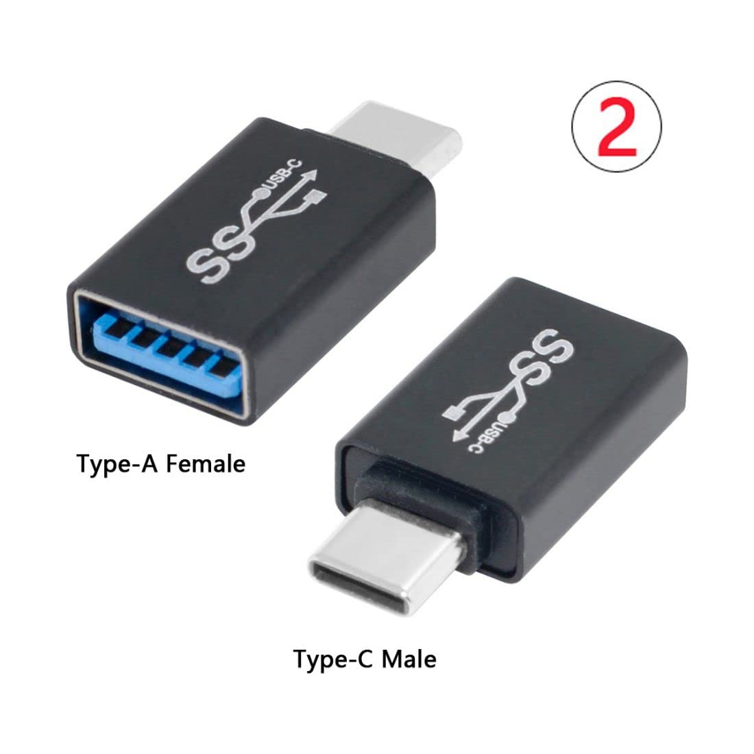 Chenyang - Adaptateur Usb Type C Vers Usb 2.0 - Coudé À 90° - Pour