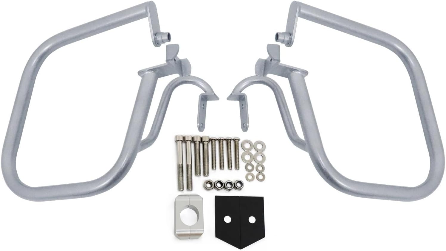 Front&Rear Engine Guard Highway Crash Bar Bumper Stunt Cage Fuel Tank Protector for BMW R1200RT R 1200 RT R1200 2004-2013(Rear Black)