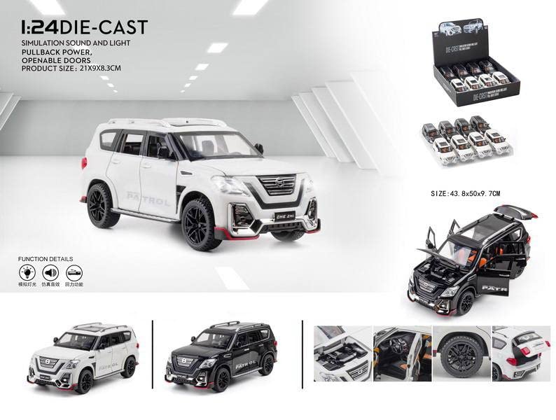 Image of Invite Enterprise 1:24 Scale Die-Cast 2022 Nisssan Patrol Large with 6 Openable Doors-Multicolor