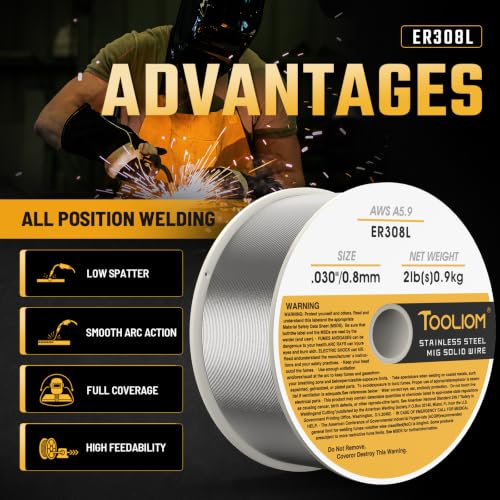 Image of TOOLIOM ER308L 0.030 inch Stainless Steel MIG Welding Wire 2LB