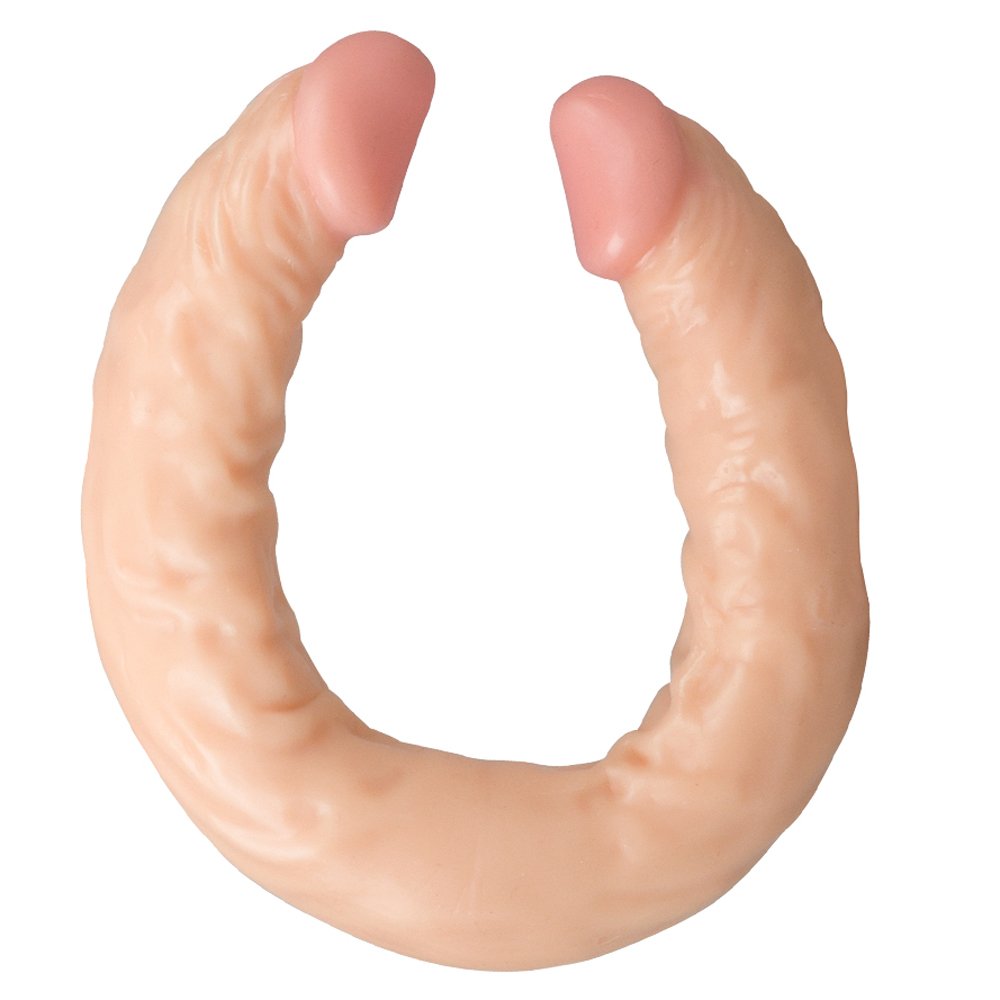 Doppia Testa Unica Díldò Lesbica Realistico Toys Doppio Strato di Silicone Stimolazione Analè Vaginalè 49CM