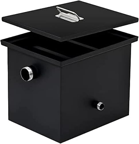 Interceptor comercial de trampa de grasa de 8-70 libras para restaurante debajo del fregadero, 4-35 GPM, 8 libras