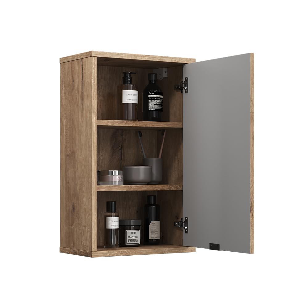 Vicco Mobile da bagno Eliza, Quercia vichinga, 40 x 65 cm con una porta, adatto per l'installazione a parete per riporre accessori da bagno