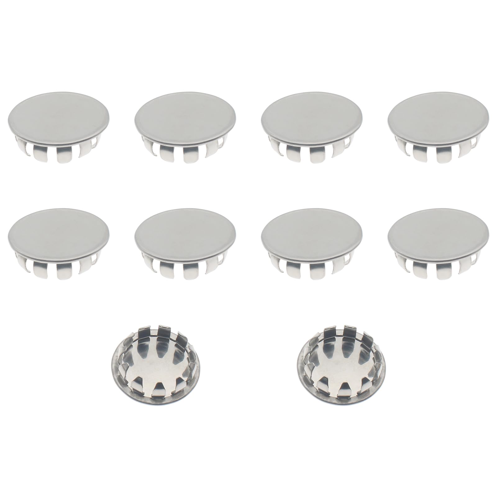 LBTODH 10 PCS Electrical Box Knockout Plugs Round Stainless Steel Seal Electrical Panel Knockout Plugs for Closure Unused 1/2'' Electric Box Outlets