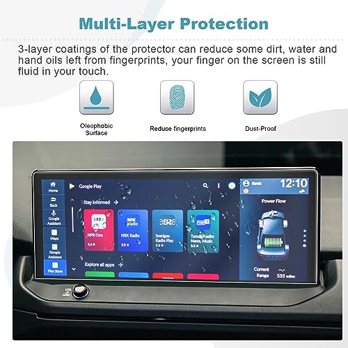 Image of CDEFG 2023-2026 Accord 12.3-Inch Screen Protector for 2023 2024 2025 2026 Honda Accord Sport Hybrid EX-L Hybrid Sport-L Hybrid Touring Hybrid Navigation Display Screen Cover