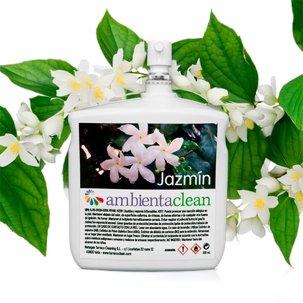 Ambientador Jazmín AmbientaClean – Ambientador Profesional para Hogar, Baño y Oficina – Fragancia Duradera – Eliminador de Olores