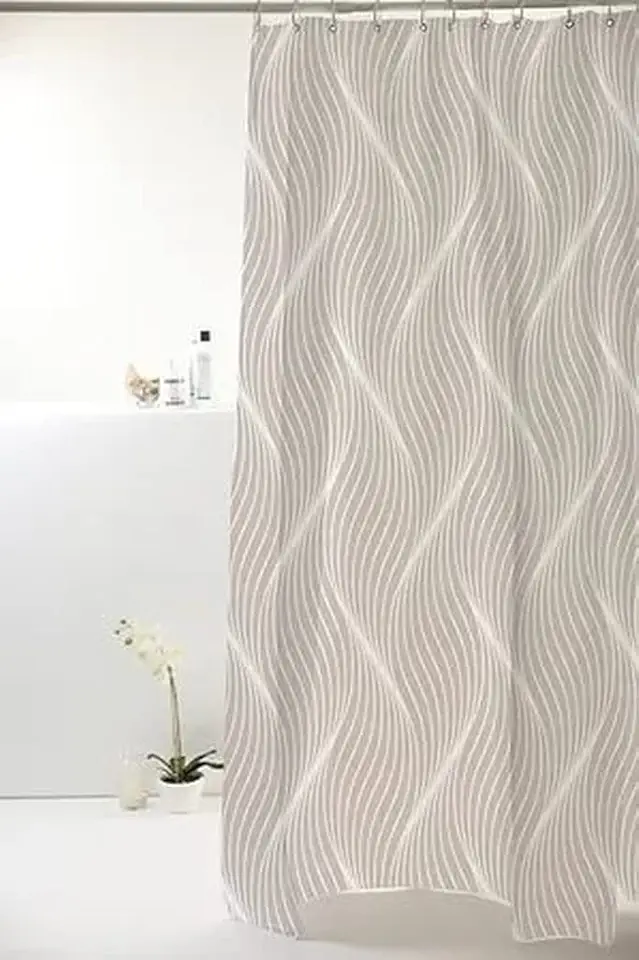 CORTINA BOX POLIESTER 1.98X1.80M ONDAS CINZA 828908