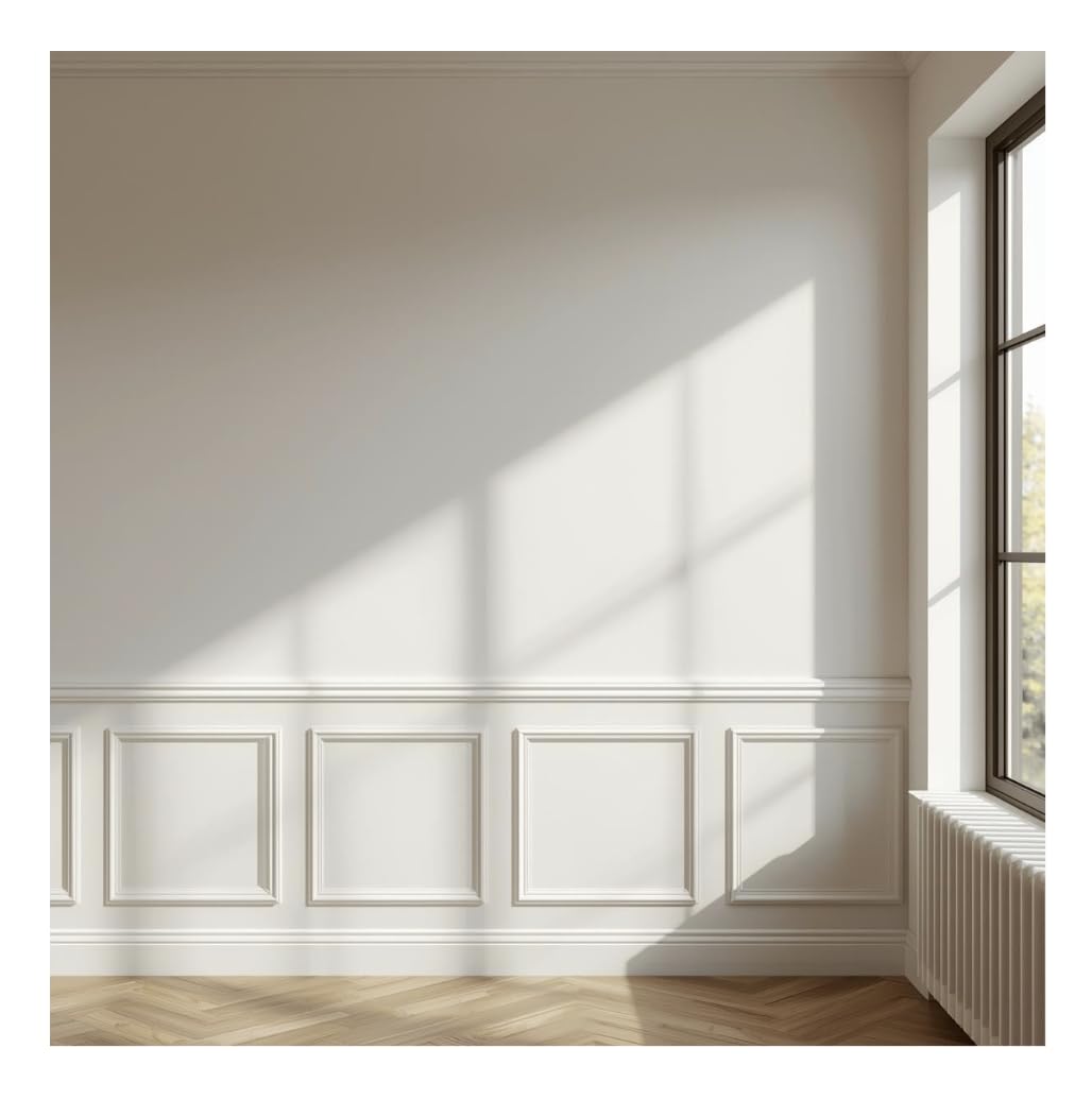 Crown Cut Dado Style Wall Panelling Kit, 4 Square Frames with 2 Metres Rail, Includes Adhesive and Installation Instructions CC2