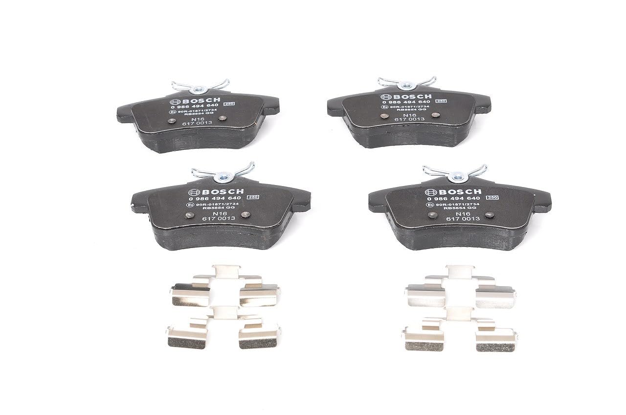Bosch BP1359 - Plaquettes de Frein Arrière pour Voiture - Qualité Bosch - Réduction du Bruit et de la Poussière - Certifié ECE-R90 - Sans Cuivre - Jeu de 4 Plaquettes - Avec Accessoires | Compatible avec: CITROËN C4 I, C4 II, DS3, DS4, DS5, DS 4 / 4 CROSS