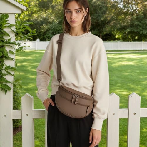 YFGBCX Checkered Bum Bags for Women Checkered Crossbody Bag Purse Spacious Nylon Sling Bags Bum Purse2