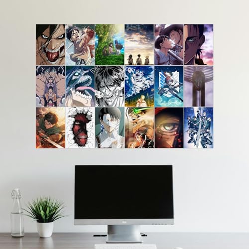 Image of Wallgasm Attack On Titans Poster Set of 20, A4 Size 300 GSM Posters - AOT | Anime | Levi Ackerman | Eren Yeager Art | Posters for Room