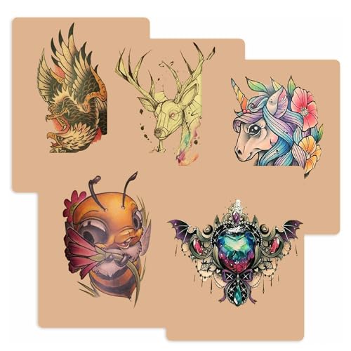 Kunsthaut Tattoo Übungshaut 3mm, Unihuby 6pcs Tattoo Haut 3mm Tattoo Kunsthaut 20x14cm Tattoo Praxis Haut Silikon Tattoo Skins Fake Skins