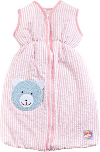 Preisvergleich Produktbild Puppen-Schlafsack rose / blau 50cm, 1 Stück