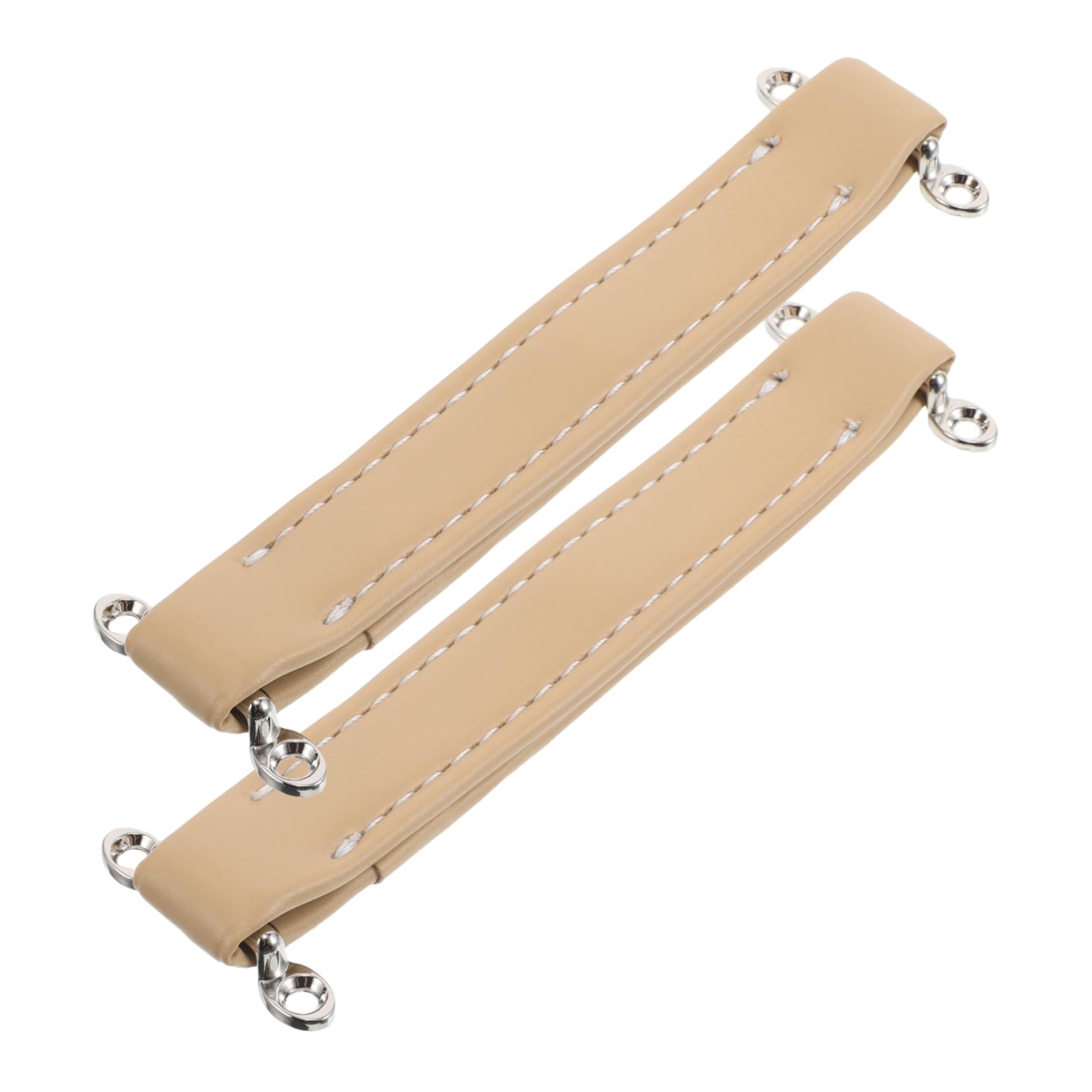 SUPVOX 2pcs Guitar Amplifier Handle Replacement Durable PU Speaker Handles with Silver Buckle Screws for Secure Attachment with Stitching for Performances Home Use
