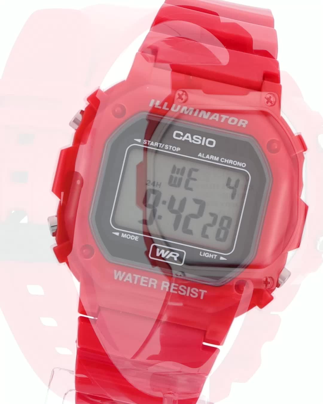 CASIO MULTI BAND 8 レッド腕時計 CASIO MULTI BAND 8 レッド腕時計 CASIO MULTI BAND 8 レッド