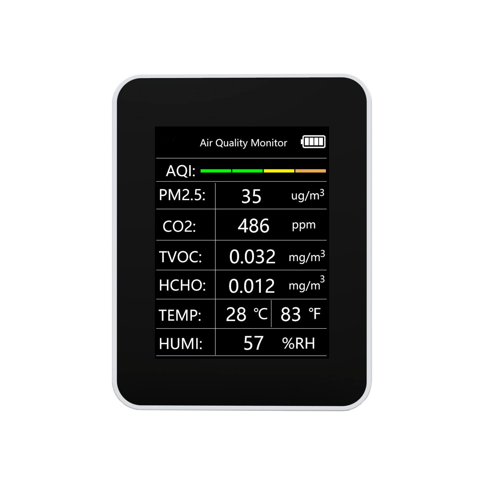 CO2-Detektor Mit 28cm LED-Display 📊 Tuya-App Steuerung – Misst Ppm, Temperatur & Luftfeuchte – Mit Gesichtsalarm & Summer – Für Zuhause, Büro Oder Zelt