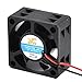 Ruilogod DC 24 V 0.1A 40mmx20mm 2 przewody pc futerał chłodzący chłodzenie wentylatora czarny