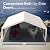 Quictent 20x20 ft Heavy Duty 2 Car Carport, Waterproof Storage Shelter with Zipper Side Doors, Snowproof Steel Cables & Ventilated Windows, Outdoor Garage for Car, White