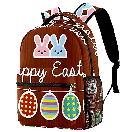 Sac à dos de voyage en bois motif lapin pour sorties scolaires et vacances