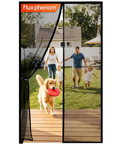 Flux Phenom Magnetic Fly Screens for Doors Fine Weave Mesh - 80x200 cm