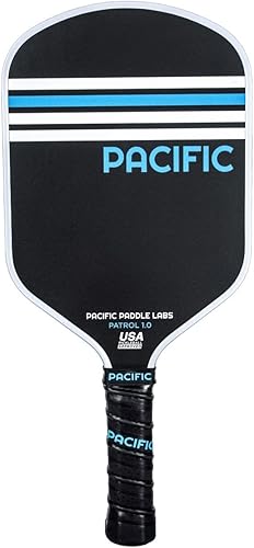 Patrol 1.0 Paleta de pickleball, fibra de vidrio, 0.512 in, raqueta de pickleball aprobada por USAPA, textura de grano abrasivo de carbono, giro