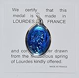 Foppapedretti Our Lady of Lourdes Water Pendant with Certificate & Lourdes Prayer Card.F