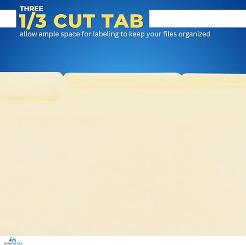 Miniatura 4 de 1InTheOffice Carpeta de archivos legal, carpetas de archivos tamaño legal, carpeta de archivos surtida de 13, Manila, paquete de 25