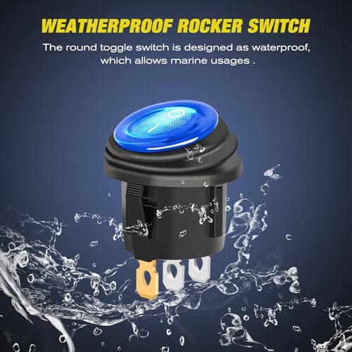 Image of Nilight 3 Gang Rocker Toggle Switch Panel Waterproof