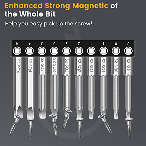 MulWark Robertson Square Allen Wrench Drill Bits Set 10PC Screwdriver Bit Set - image 3