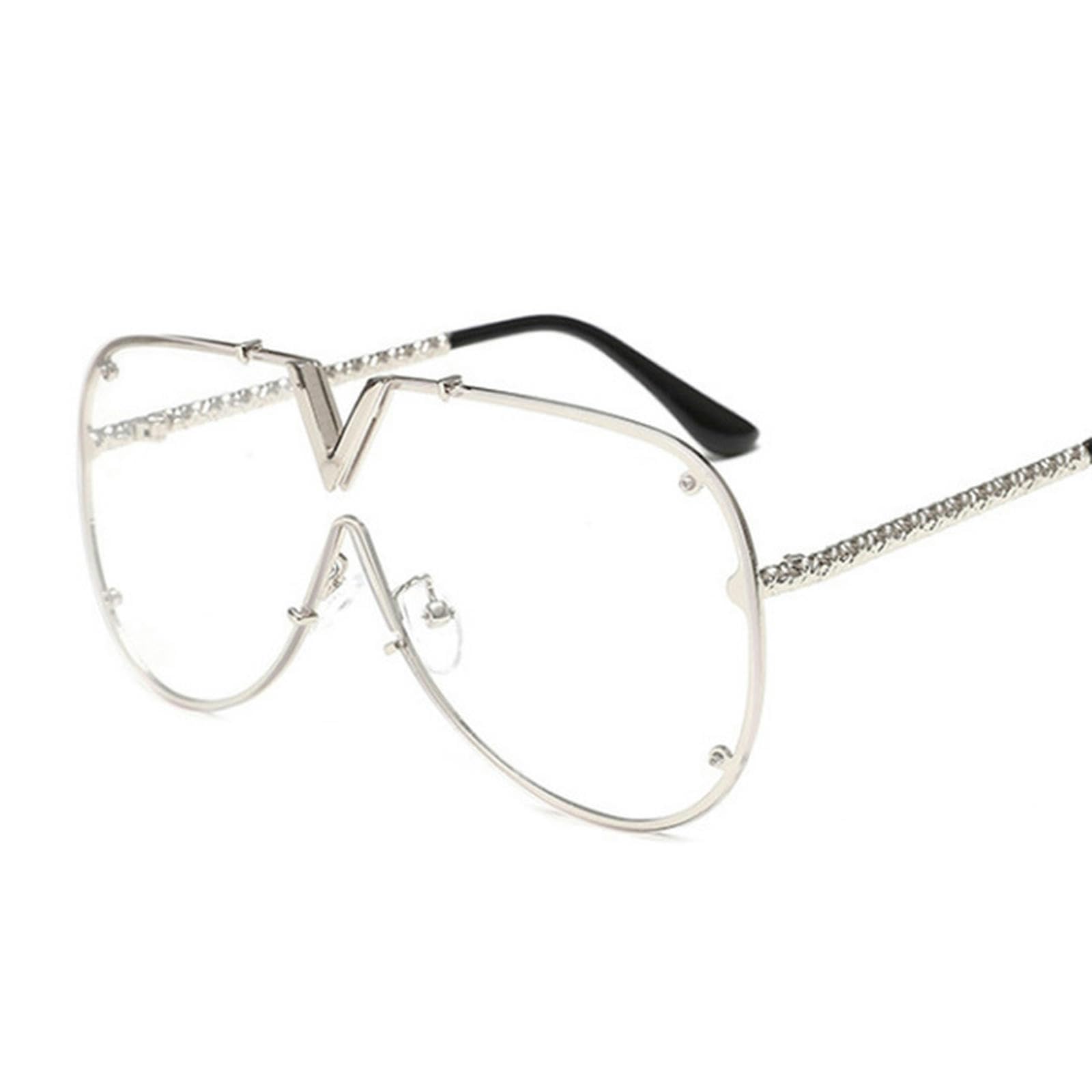 NOGRAX Okulary oversize okulary przeciwsłoneczne mężczyźni kobiety vintage gradient luksusowe metalowe okulary przeciwsłoneczne męskie damskie jedna soczewka